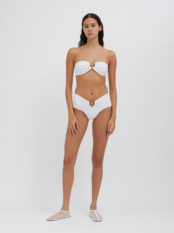 Christopher Esber Orbit Ruched High Brief White Orbit Ruched High Brief Black