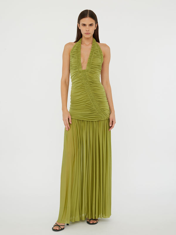 Christopher Esber Orion Gown Green Olive Orion Gown Bottle Green Orion Gown Warped Spot Orion Gown Magenta Orion Gown Lapis