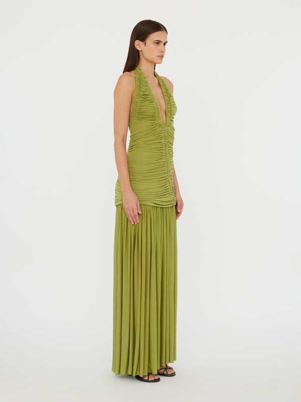 Christopher Esber Orion Gown Green Olive Orion Gown Bottle Green Orion Gown Warped Spot Orion Gown Magenta Orion Gown Lapis