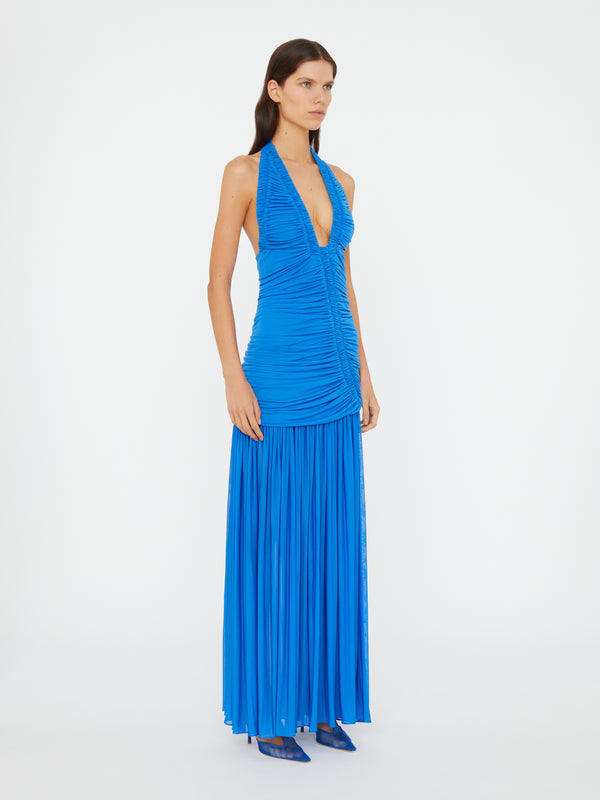 Christopher Esber Orion Gown Lapis Orion Gown Bottle Green Orion Gown Warped Spot Orion Gown Magenta Orion Gown Green Olive