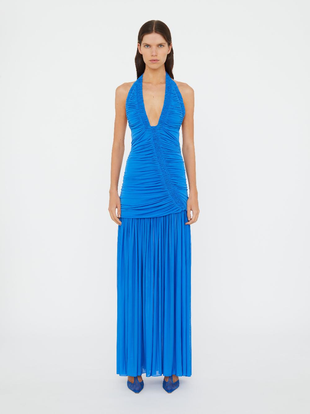 christopher esber Orion Gown lapis Orion Gown bottle green Orion Gown warped spot Orion Gown magenta Orion Gown green olive