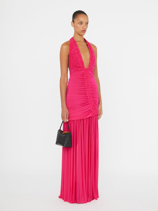 Christopher Esber Orion Gown Magenta Orion Gown Warped Spot Orion Gown Green Olive Orion Gown Bottle Green Orion Gown Lapis