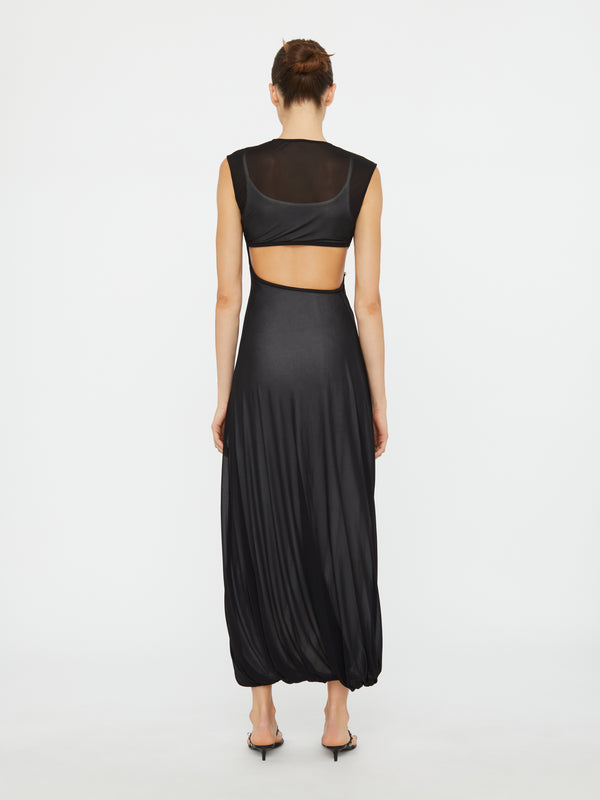 Christopher Esber Paisley Overlay Encased Tank Dress Black