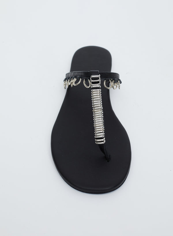 Christopher Esber Pierced Flip Flop Black Pierced Flip Flop Chilli