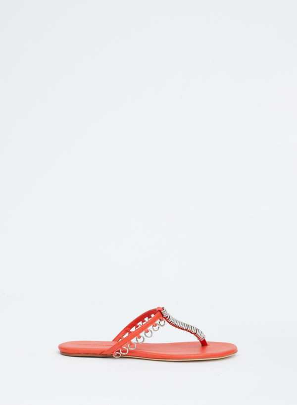 Christopher Esber Pierced Flip Flop Chilli Pierced Flip Flop Black