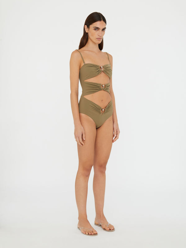 Christopher Esber Pierced Orbit One Piece Eucalypt Pierced Orbit One Piece Black Pierced Orbit One Piece White Pierced Orbit One Piece Grape