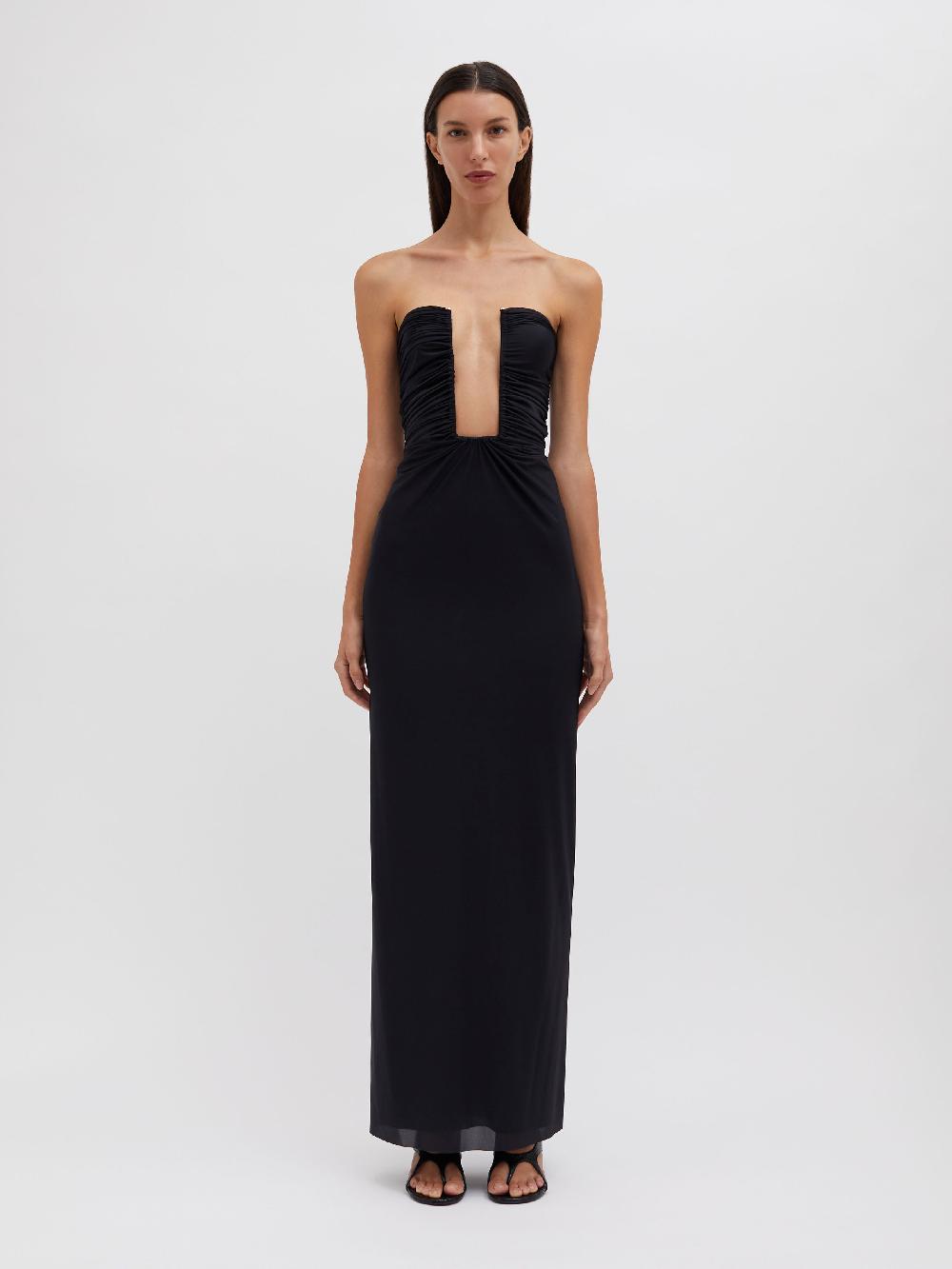 christopher esber Plunge Strapless Column Dress black