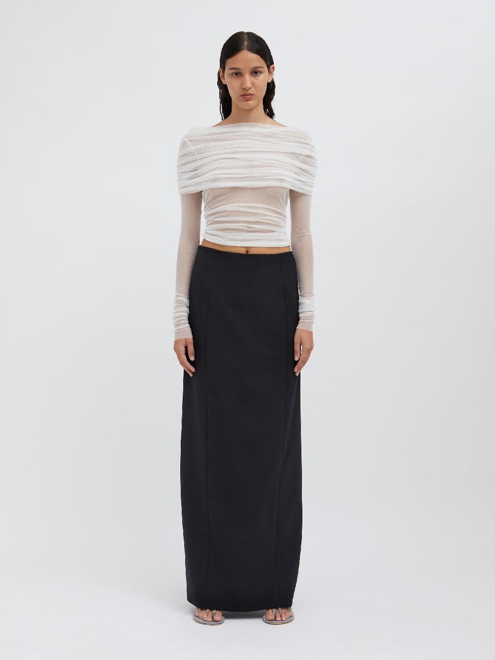 christopher esber Racquet Straight Tailored Skirt black