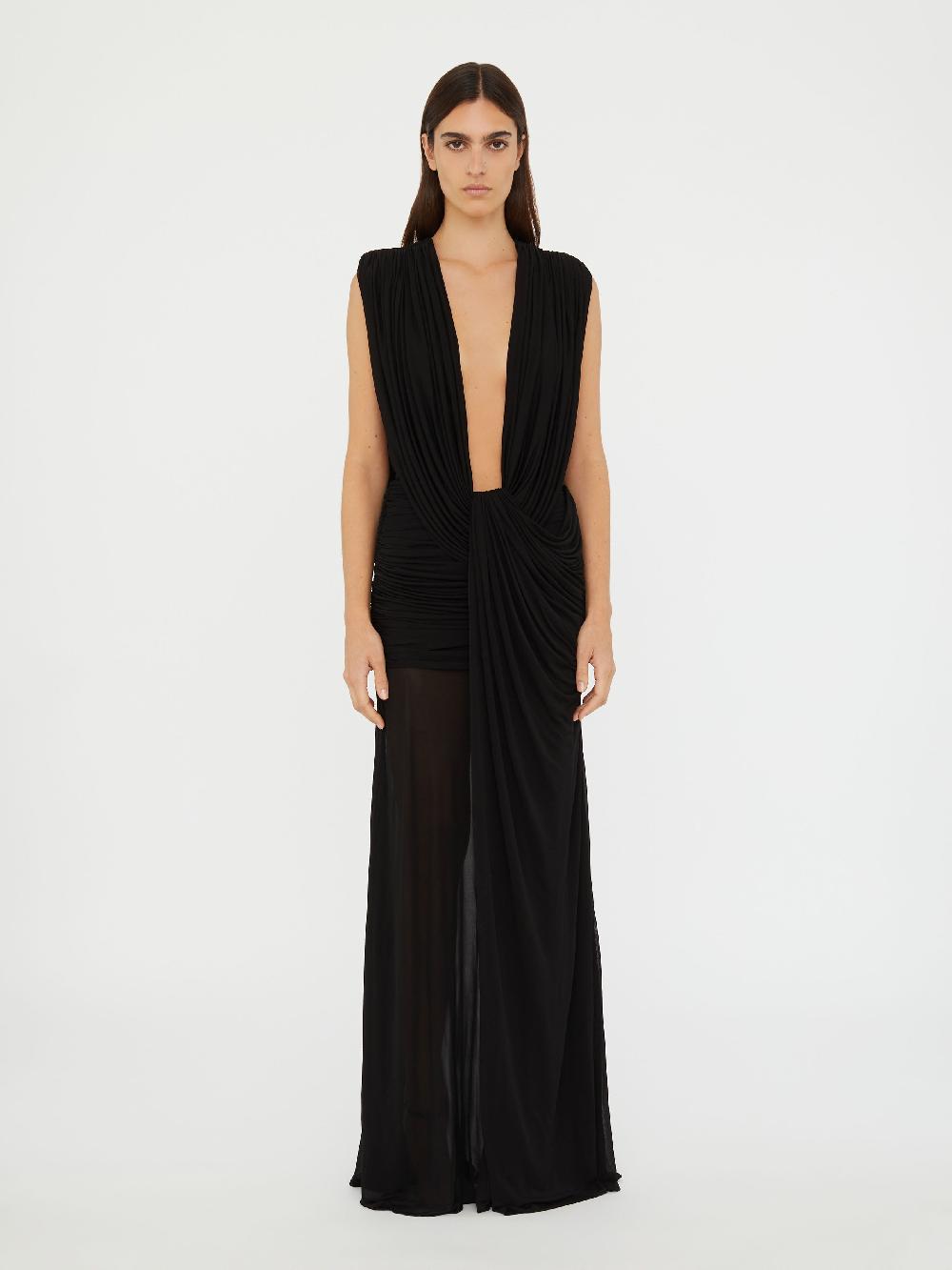 christopher esber Ripple Drape Gown white Ripple Drape Gown black