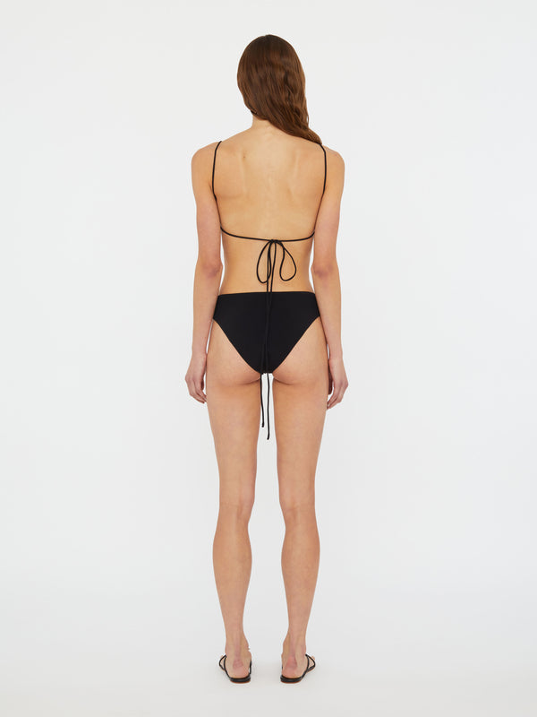 Christopher Esber Ruched Orbit Triangle Bikini Top Black Ruched Orbit Triangle Bikini Top Lake