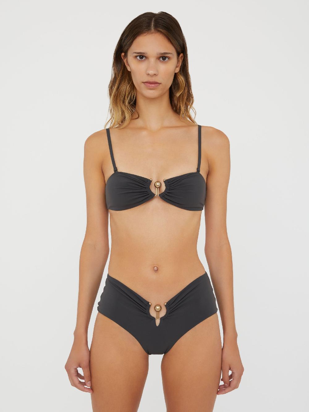 christopher esber Ruched Prong Bandeau charcoal Ruched Prong Bandeau black Ruched Prong Bandeau white Ruched Prong Bandeau eucalypt
