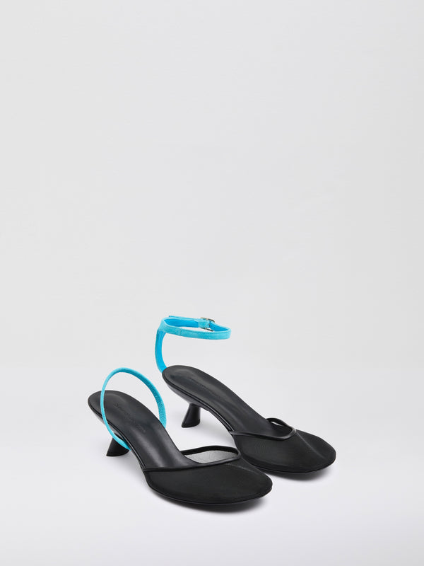 Christopher Esber Rumi Vapour Mary Jane Heel Black Teal
