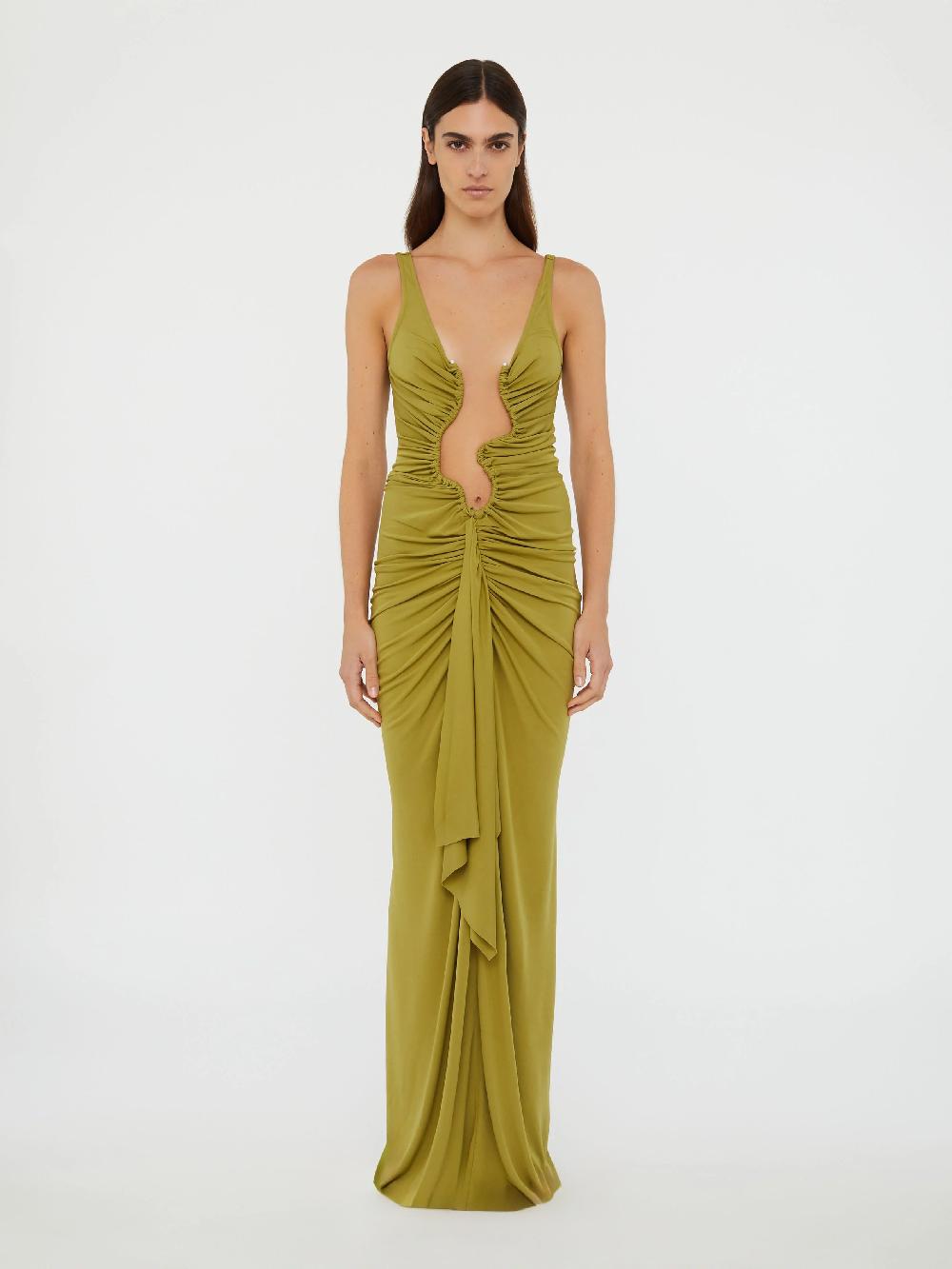 christopher esber Salacia Jersey Drape Dress cedar Salacia Jersey Drape Dress white