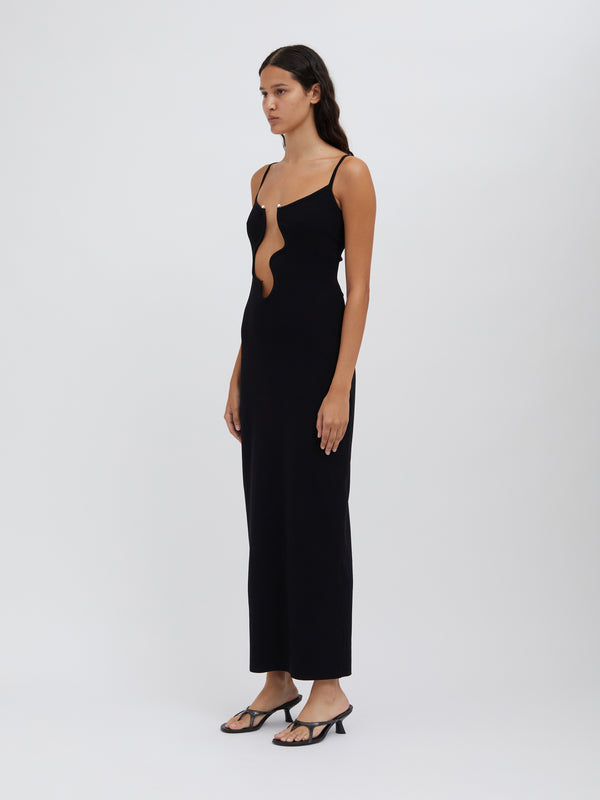 Christopher Esber Salacia Wire Column Dress Black Salacia Wire Column Dress Eucalypt Salacia Wire Column Dress Evergreen