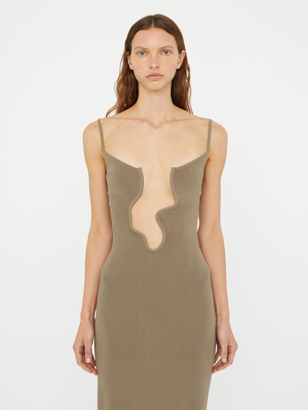 Christopher Esber Salacia Wire Column Dress Eucalypt Salacia Wire Column Dress Black Salacia Wire Column Dress Evergreen