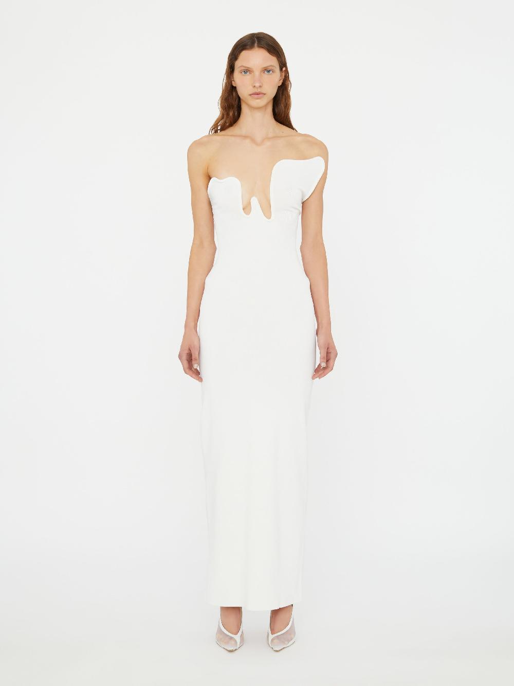 christopher esber Salacia Wire Strapless Dress white
