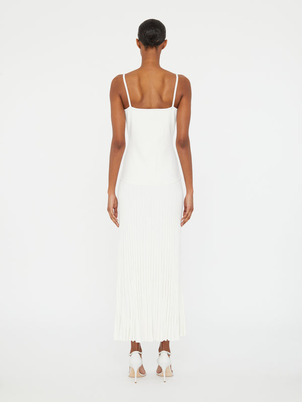 Christopher Esber Salacia Wire Sunray Dress White Salacia Wire Sunray Dress Mushroom