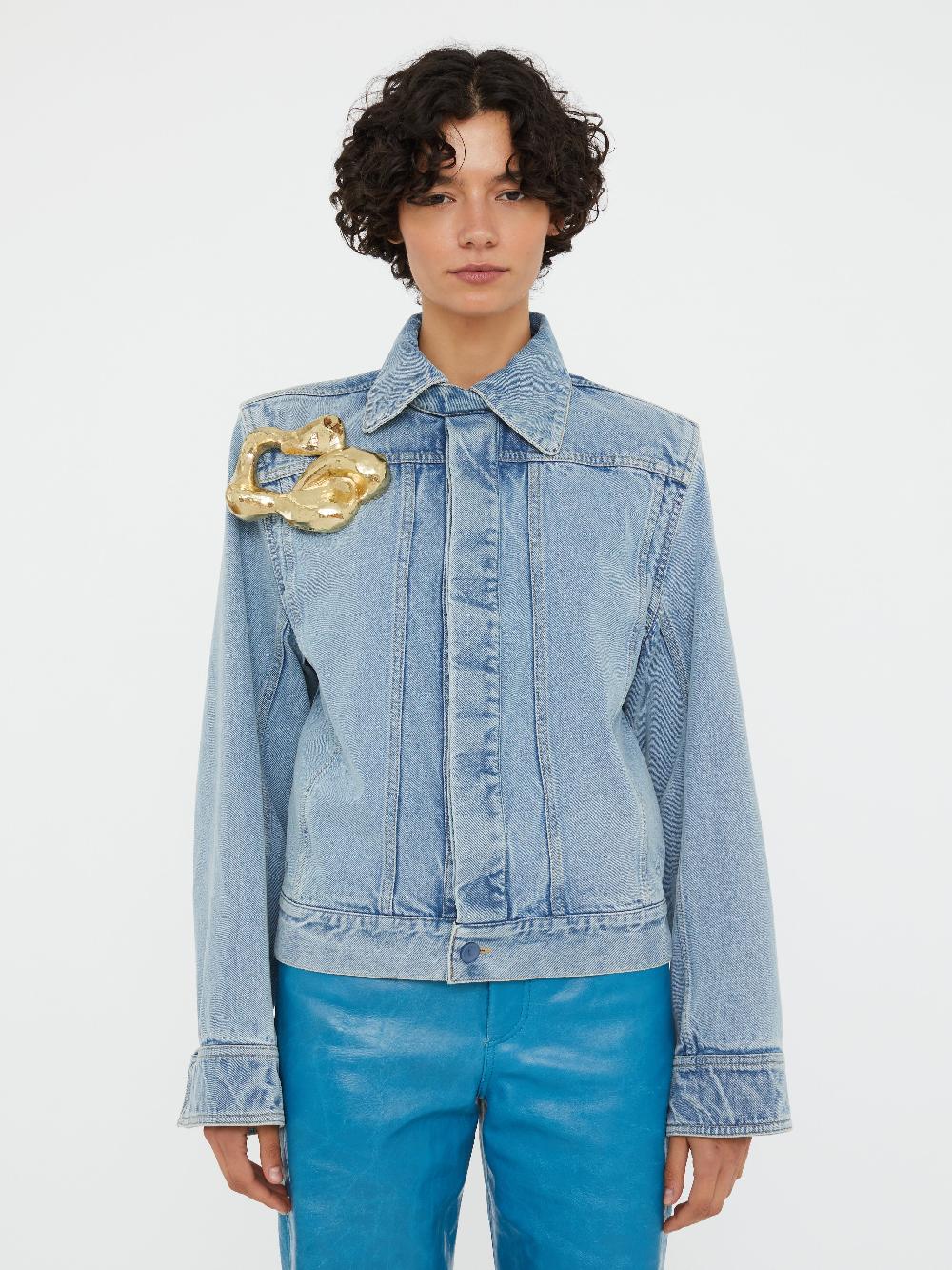 christopher esber Sculptured Corsage Denim Jacket indigo