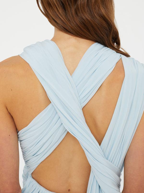 Christopher Esber Sculptured Draped Tank Dress Clear Blue