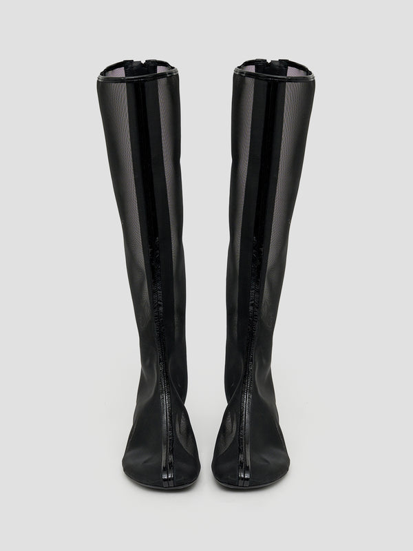 Christopher Esber Sheer Mesh High Kitten Boot Black