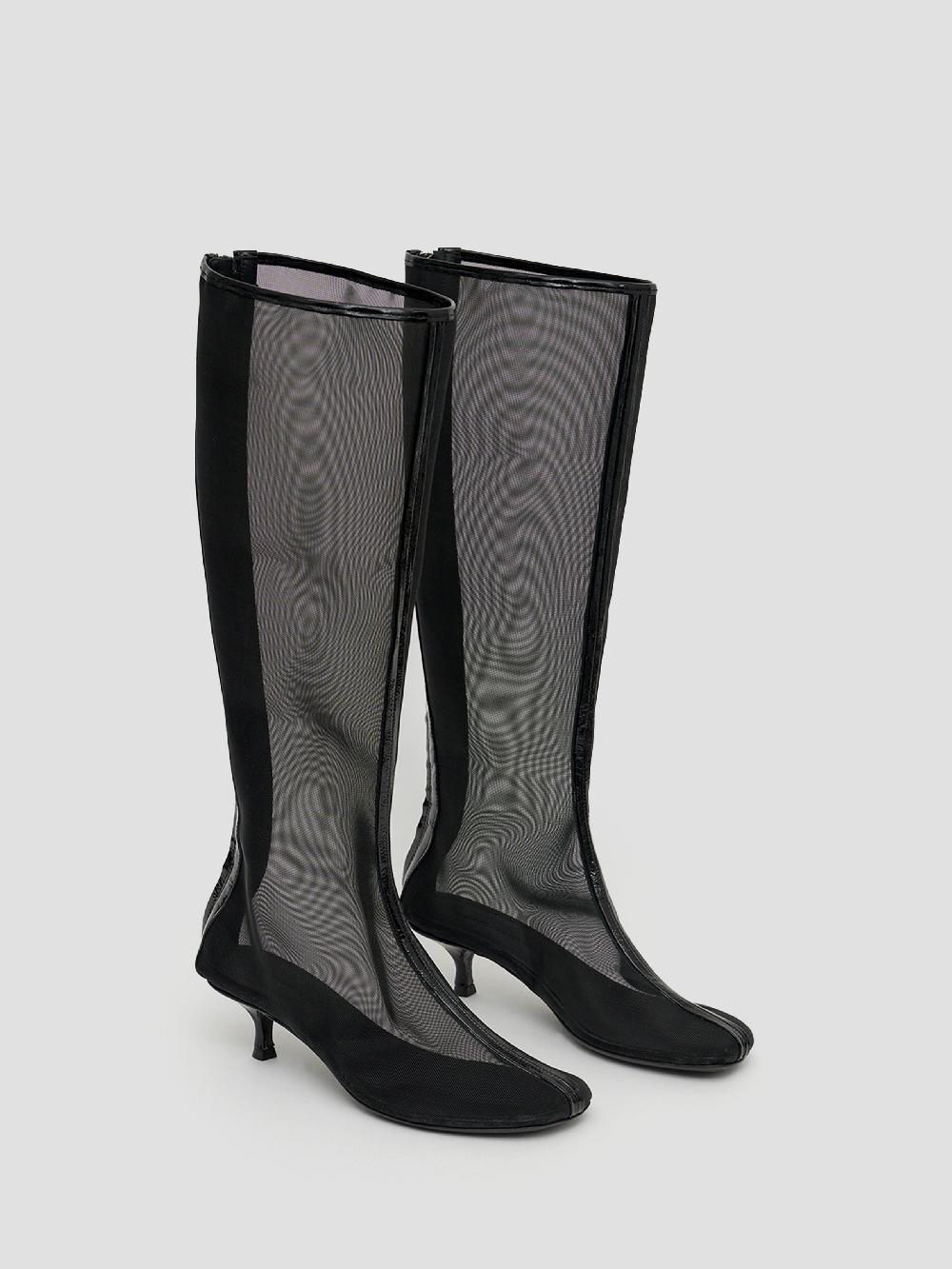 christopher esber Sheer Mesh High Kitten Boot black