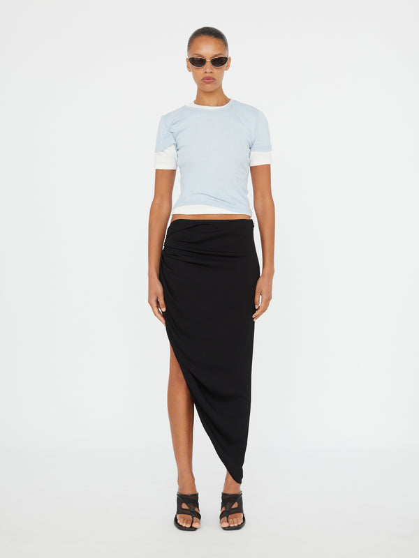 Christopher Esber Sheer Ribbed Overlay Loophole Tee Clear Blue Multi Sheer Ribbed Overlay Loophole Tee White Heather Grey Sheer Ribbed Overlay Loophole Tee Melon White Sheer Ribbed Overlay Loophole Tee Black Shadow Grey