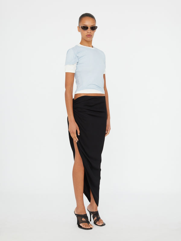 Christopher Esber Sheer Ribbed Overlay Loophole Tee Clear Blue Multi Sheer Ribbed Overlay Loophole Tee White Heather Grey Sheer Ribbed Overlay Loophole Tee Melon White Sheer Ribbed Overlay Loophole Tee Black Shadow Grey