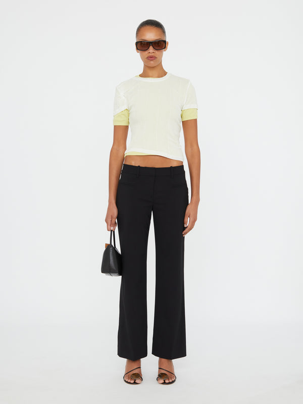 Christopher Esber Sheer Ribbed Overlay Loophole Tee Melon White Sheer Ribbed Overlay Loophole Tee Clear Blue Multi Sheer Ribbed Overlay Loophole Tee Black Shadow Grey Sheer Ribbed Overlay Loophole Tee White Heather Grey