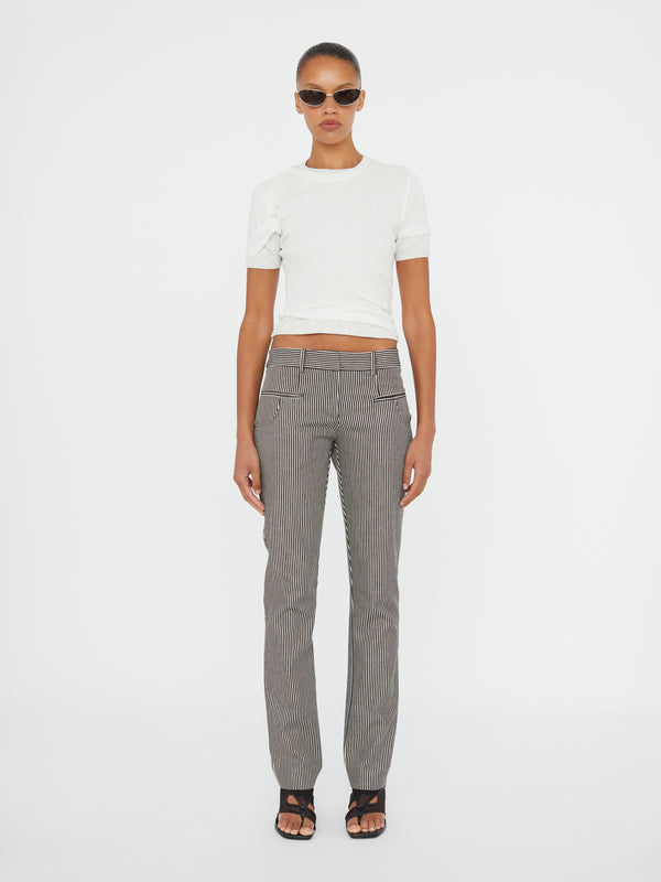 Christopher Esber Sheer Ribbed Overlay Loophole Tee White Heather Grey Sheer Ribbed Overlay Loophole Tee Clear Blue Multi Sheer Ribbed Overlay Loophole Tee Melon White Sheer Ribbed Overlay Loophole Tee Black Shadow Grey