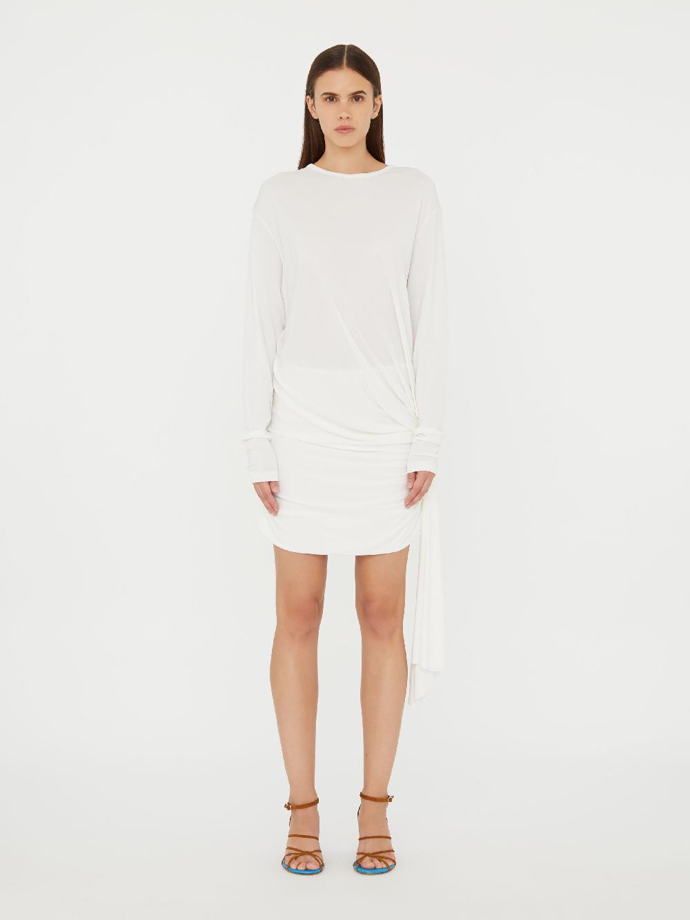 christopher esber Side Cowl Drape Extension Dress white Side Cowl Drape Extension Dress evergreen