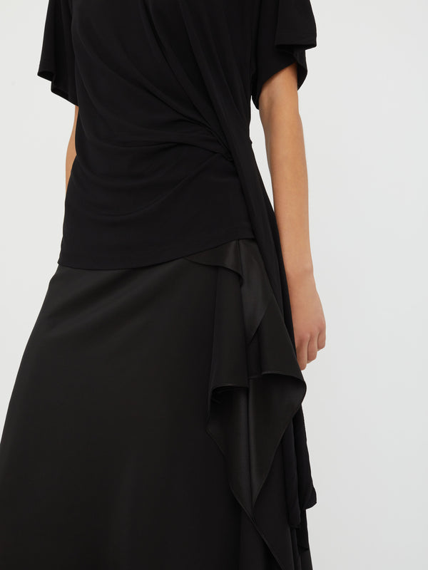 Christopher Esber Side Cowl Drape Extension Tee Black Side Cowl Drape Extension Tee Evergreen