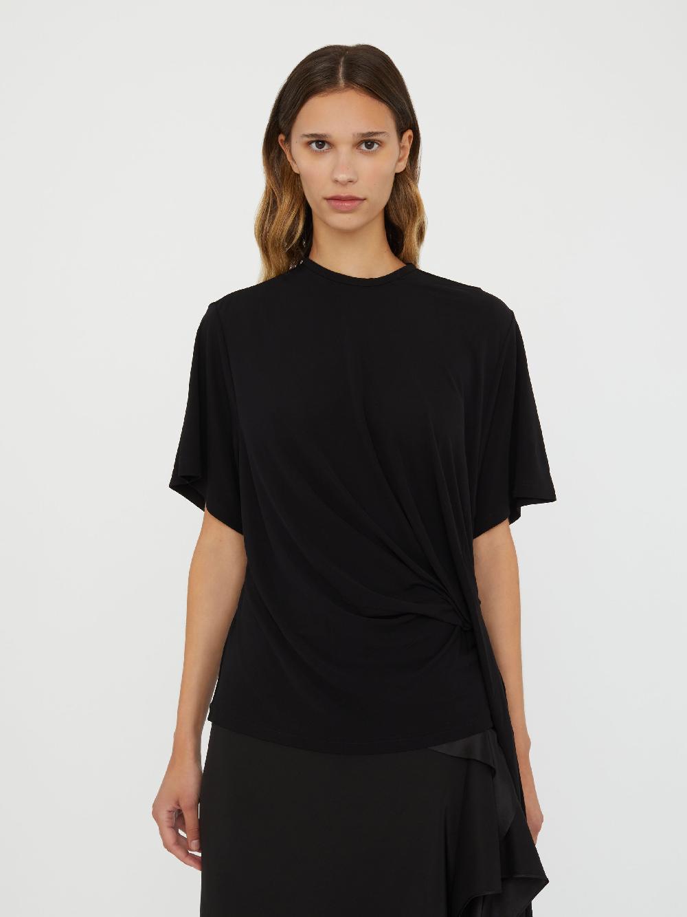 christopher esber Side Cowl Drape Extension Tee black Side Cowl Drape Extension Tee evergreen