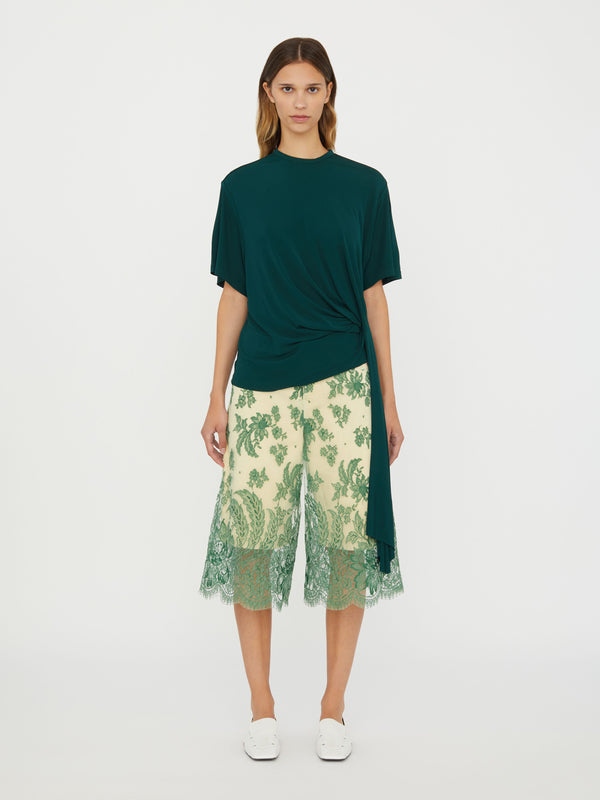 Christopher Esber Side Cowl Drape Extension Tee Evergreen Side Cowl Drape Extension Tee Black