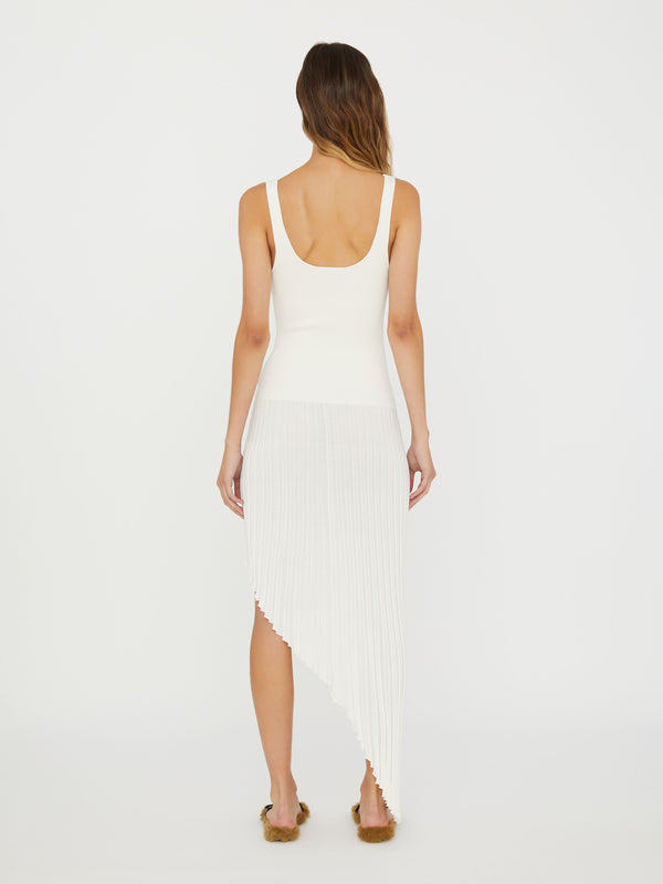 Christopher Esber Slash Asymmetric Tank Dress White