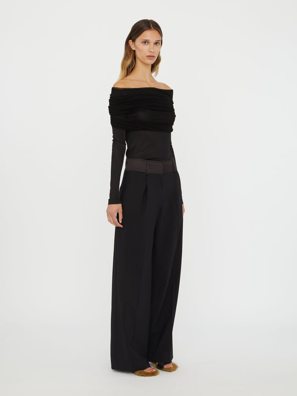 Christopher Esber Sonora Veiled Long Sleeve Top Black Sonora Veiled Long Sleeve Top White