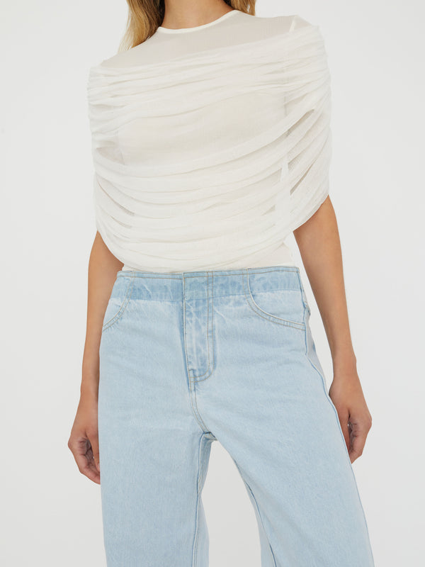 Christopher Esber Sonora Veiled Tee White Sonora Veiled Tee Black