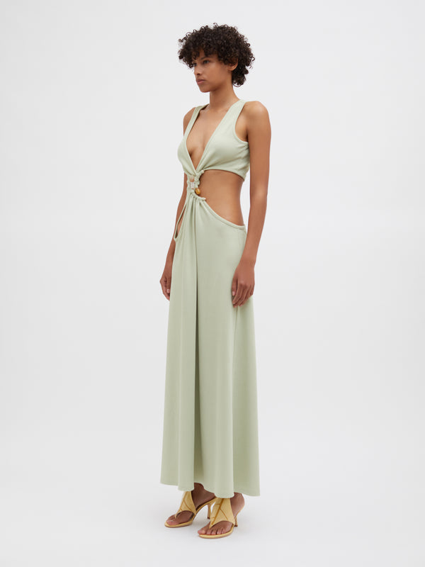 Christopher Esber Stone Cavern Tank Dress Pistachio Stone Cavern Tank Dress White