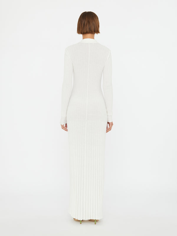 Christopher Esber Sundial Shell Knit Cardigan Dress White