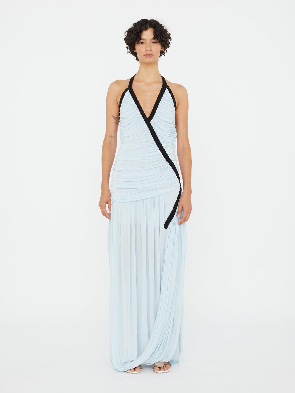 christopher esber Suspended Jersey Tidal Dress clear blue black christopher esber Suspended Jersey Tidal Dress clear blue black