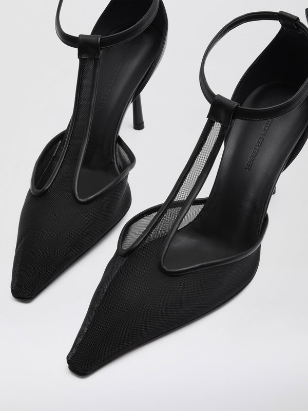 Christopher Esber T-Bar Vapour Heel Black T-Bar Vapour Heel White