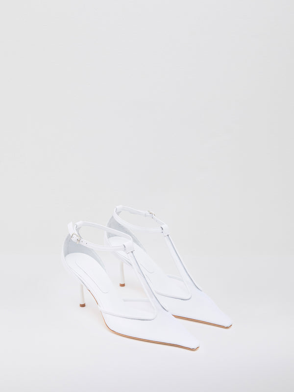 Christopher Esber T-Bar Vapour Heel White T-Bar Vapour Heel Black