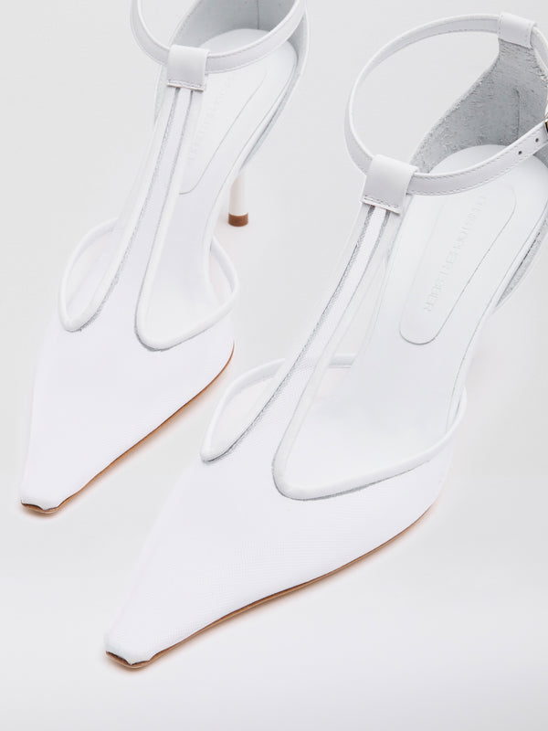 Christopher Esber T-Bar Vapour Heel White T-Bar Vapour Heel Black
