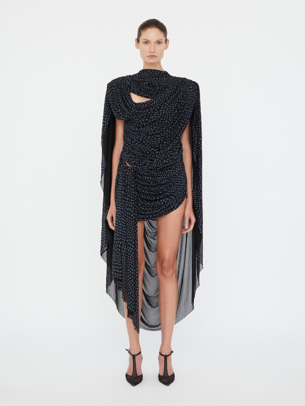 christopher esber Torrent Draped Mini Dress warped spot