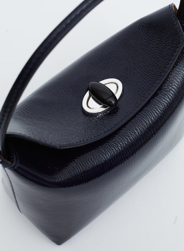 Christopher Esber Turnlock Patent Mini Shoulder Bag Ink Turnlock Patent Mini Shoulder Bag Cactus