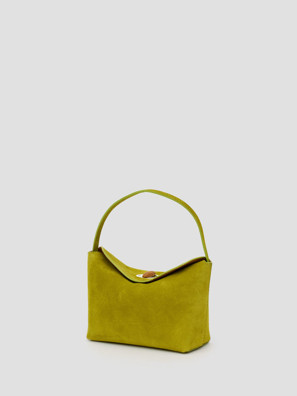 Christopher Esber Turnlock Suede Mini Shoulder Bag Chartreuse Turnlock Suede Mini Shoulder Bag Russet