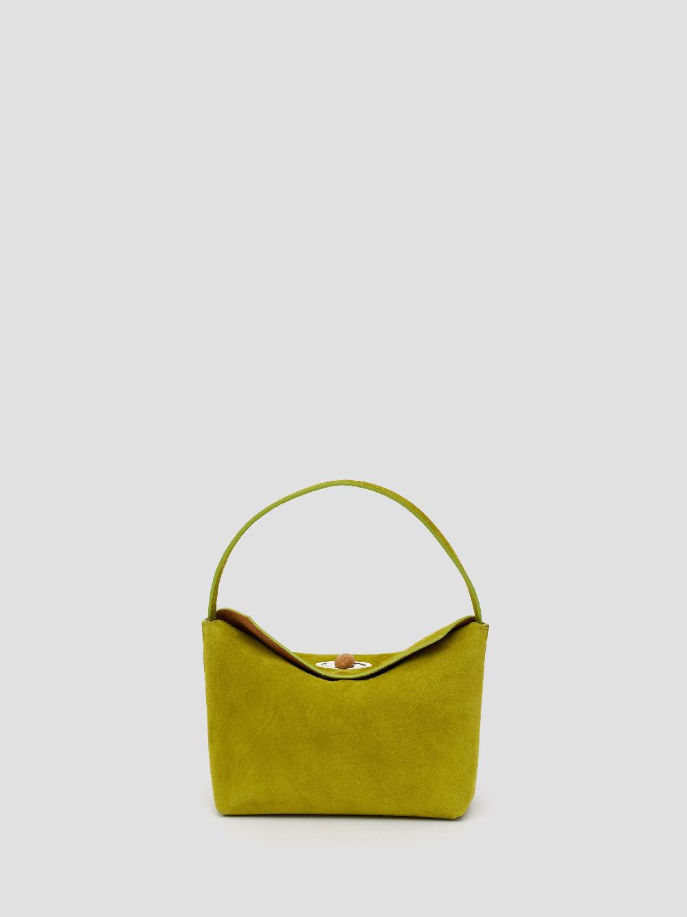 christopher esber Turnlock Suede Mini Shoulder Bag chartreuse Turnlock Suede Mini Shoulder Bag russet