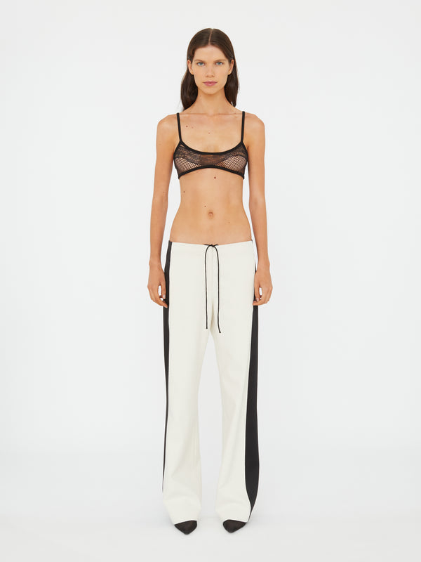 Christopher Esber Tuxedo Contrast Silk Trouser White Black