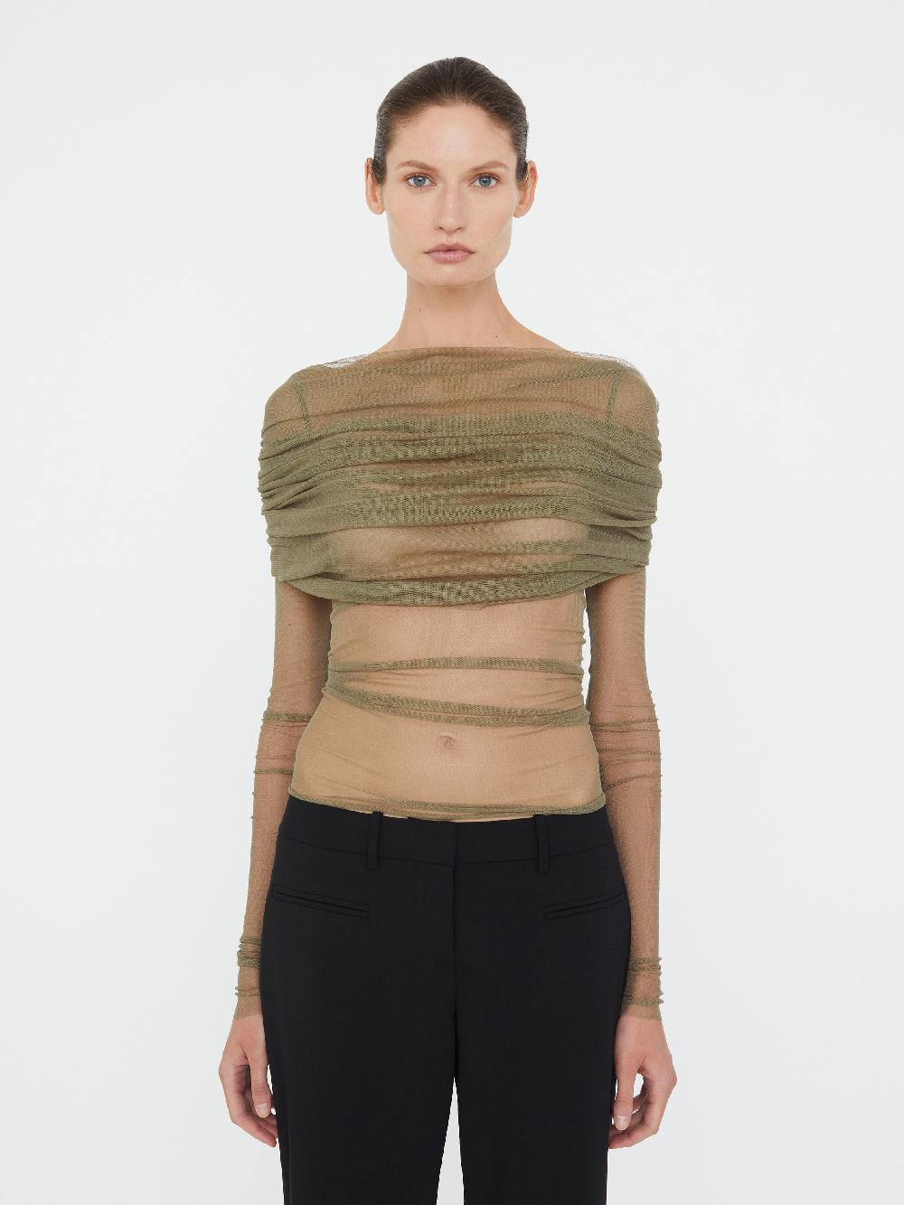 christopher esber Veiled Top eucalypt Veiled Top mauve Veiled Top black Veiled Top white Veiled Top evergreen Veiled Top teal