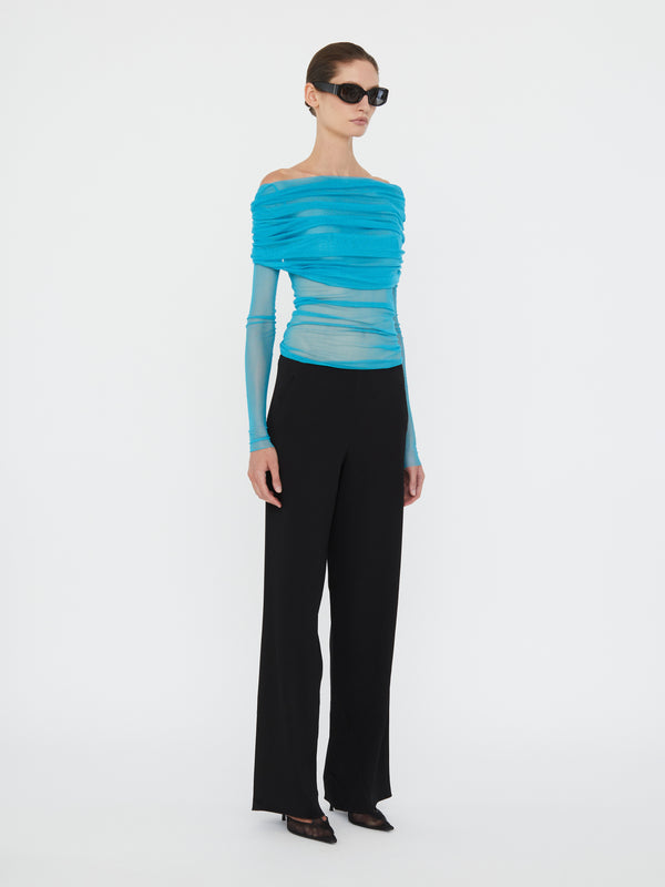 Christopher Esber Veiled Top Teal Veiled Top Black Veiled Top White Veiled Top Evergreen Veiled Top Eucalypt Veiled Top Mauve
