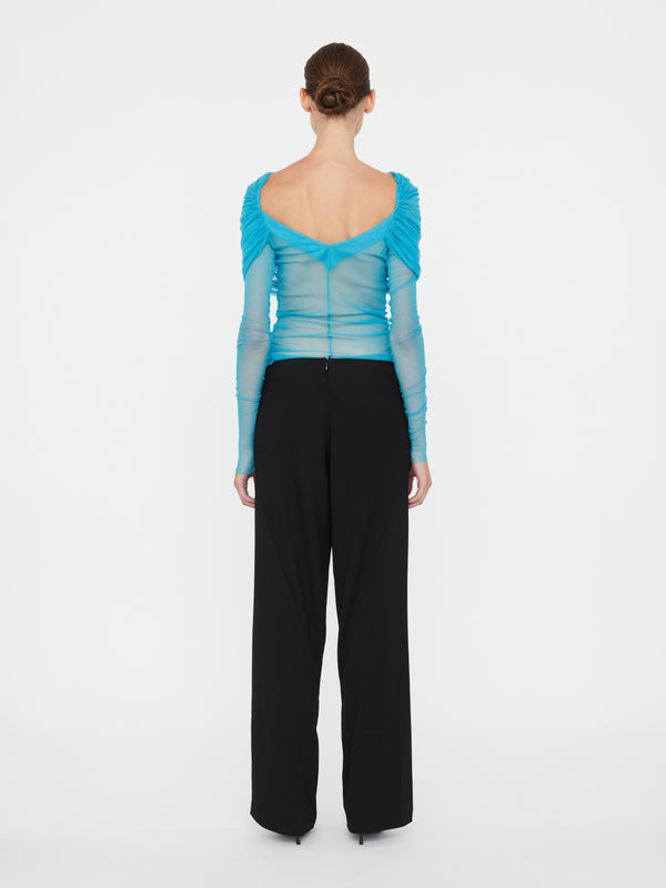 Christopher Esber Veiled Top Teal Veiled Top Black Veiled Top White Veiled Top Evergreen Veiled Top Eucalypt Veiled Top Mauve